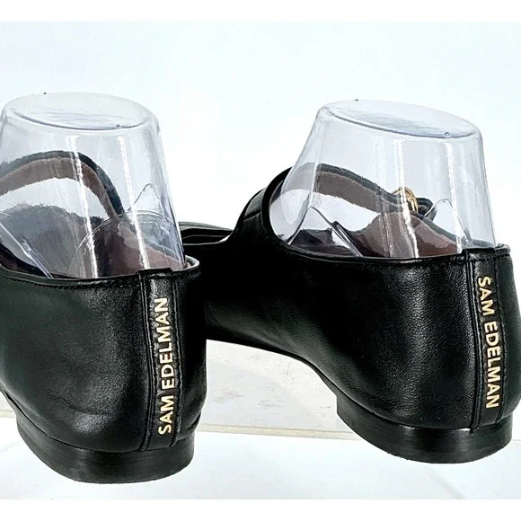 Sam Edelman Size 8 Black Leather Mary Jane Square Toe Flats Michaela - Picture 6 of 14